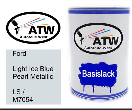 Ford, Light Ice Blue Pearl Metallic, LS / M7054: 500ml Lackdose, von ATW Autoteile West.